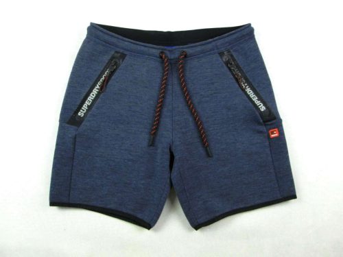 SUPERDRY SPORT FÉRFI (M) PASZTELL-KÉK RUGALMAS DEREKÚ RÖVIDNADRÁG / SPORTNADRÁG
