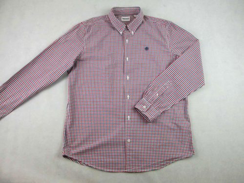 TIMBERLAND FÉRFI (L) ELEGÁNS PIROS-SÖTÉTKÉK-FEHÉR APRÓ KOCKÁS HOSSZÚ UJJÚ ING