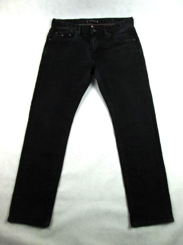 TOMMY HILFIGER DENTON STRETCH FÉRFI (M - W33 / L30) FEKETE SZTRECCSES FARMER