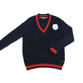 TOMMY HILFIGER ELEGÁNS NŐI (M) ÉJ SÖTÉTKÉK PULÓVER