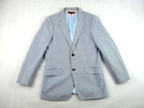 TOMMY HILFIGER ELEGÁNS NAGYON KOMOLY FÉRFI (M - 48-as) FEKETE-FEHÉR APRÓ KOCKÁS ZAKÓ