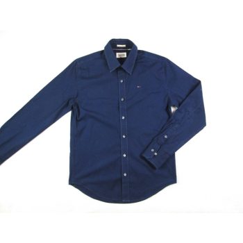   TOMMY HILFIGER ELEGÁNS ÉJ SÖTÉTKÉK HOSSZÚ UJJÚ FÉRFI (S) RUGALMAS ING