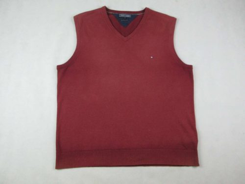 TOMMY HILFIGER FÉRFI (2XL) BORDÓ KÖTÖTT MELLÉNY