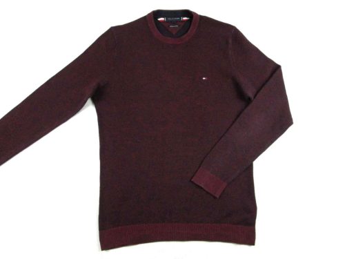 TOMMY HILFIGER FÉRFI (M) ELEGÁNS BORDÓ PULÓVER