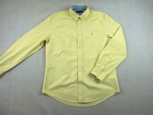 TOMMY HILFIGER FÉRFI (L) ELEGÁNS HOSSZÚ UJJÚ PASZTELL-SÁRGA ING