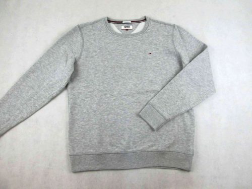 TOMMY HILFIGER FÉRFI (L) ELEGÁNS HOSSZÚ UJJÚ SZÜRKE PULÓVER