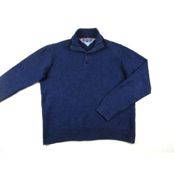   TOMMY HILFIGER FÉRFI (XL) ELEGÁNS HOSSZÚ UJJÚ SÖTÉTKÉK PULÓVER