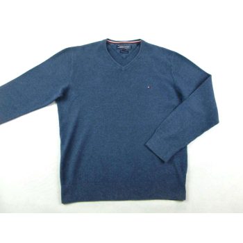 TOMMY HILFIGER FÉRFI (M) ELEGÁNS PASZTELLKÉK PULÓVER