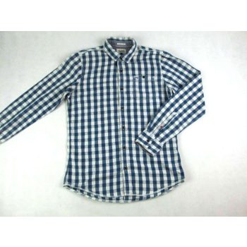   TOMMY HILFIGER FÉRFI (M) ELEGÁNS SZÜRKE-KÉK KOCKÁS HOSSZÚ UJJÚ ING