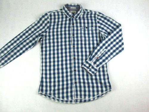 TOMMY HILFIGER FÉRFI (M) ELEGÁNS SZÜRKE-KÉK KOCKÁS HOSSZÚ UJJÚ ING