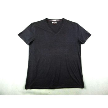   TOMMY HILFIGER FÉRFI (XL) SPORTOS ELEGÁNS RÖVID UJJÚ SÖTÉTSZÜRKE PÓLÓ