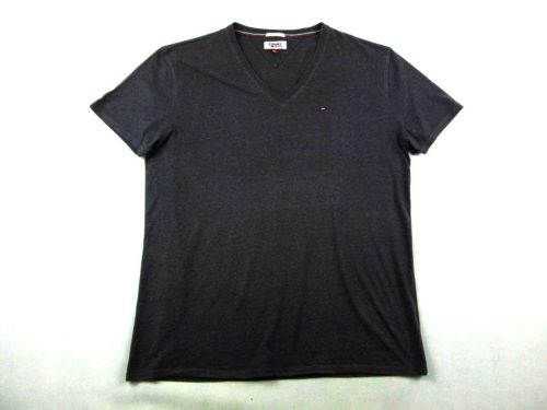 TOMMY HILFIGER FÉRFI (XL) SPORTOS ELEGÁNS RÖVID UJJÚ SÖTÉTSZÜRKE PÓLÓ