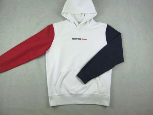 TOMMY HILFIGER FÉRFI (S) SPORTOS FEHÉR KAPUCNIS PULÓVER