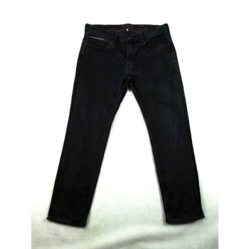   TOMMY HILFIGER FÉRFI (XL - W36 / L30) SÖTÉTSZÜRKE SZTRECCSES FARMERNADRÁG
