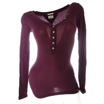   TOMMY HILFIGER HOSSZÚ UJJÚ NŐI (S) BORDÓ KÖNNYED RUGALMAS FELSŐ