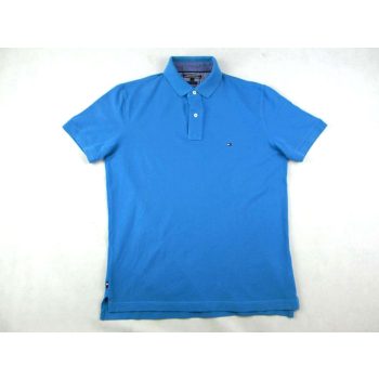   TOMMY HILFIGER KÉK (L) ELEGÁNS RÖVID UJJÚ FÉRFI GALLÉROS PÓLÓ
