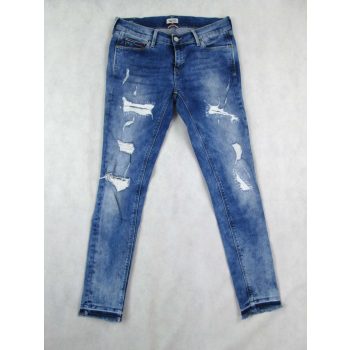  TOMMY HILFIGER MID RISE SKINNY 7/8 NORA NŐI (M - W28 / L32) KÉK SZTRECCSES FARMER