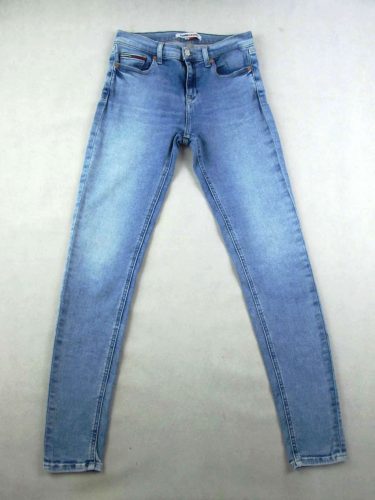 TOMMY HILFIGER NORA MID RISE SKINNY NŐI (S - W27 / L32) VILÁGOSKÉK SZTRECCSES FARMER