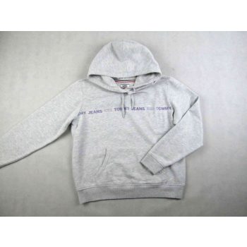   TOMMY HILFIGER NŐI (L) SPORTOS SZÜRKE RUGALMAS KAPUCNIS PULÓVER