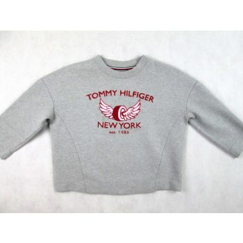   TOMMY HILFIGER 3/4-ES UJJÚ NŐI (S) SZÜRKE VASTAGABB ANYAGÚ RÖVID FELSŐ