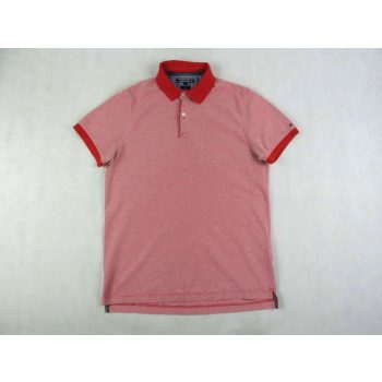   TOMMY HILFIGER SPORTOS ELEGÁNS RÖVID UJJÚ FÉRFI (M) PASZTELL-PIROS GALLÉROS PÓLÓ