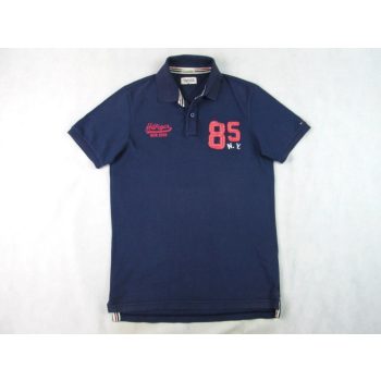   TOMMY HILFIGER SPORTOS ELEGÁNS RÖVID UJJÚ FÉRFI (M) SÖTÉTKÉK GALLÉROS PÓLÓ