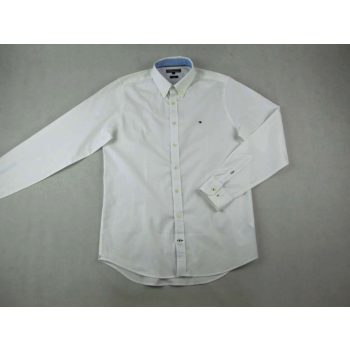   TOMMY HILFIGER SLIM FIT FÉRFI (L) ELEGÁNS HOSSZÚ UJJÚ FEHÉR SZTRECCSES ING