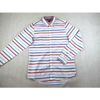   TOMMY HILFIGER SLIM FIT FÉRFI (XL) FEHÉR-KÉK CSÍKOS ELEGÁNS HOSSZÚ UJJÚ ING