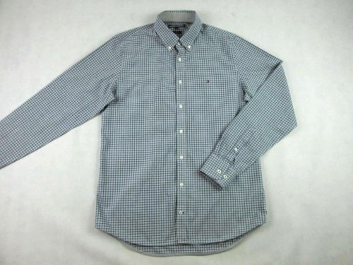 TOMMY HILFIGER SLIM FIT FÉRFI (L) HOSSZÚ UJJÚ SZÜRKE APRÓ KOCKÁS ING