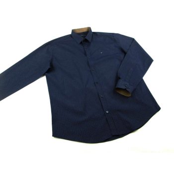   TOMMY HILFIGER SLIM FIT FÉRFI (2XL) SÖTÉTKÉK ELEGÁNS HOSSZÚ UJJÚ RUGALMAS ING