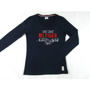   TOMMY HILFIGER ÉJ SÖTÉTKÉK HOSSZÚ UJJÚ NŐI (S) SZUPER FELSŐ