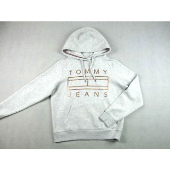   TOMMY HILFIGER SPORTOS NŐI (XS / S) SZÜRKE KAPUCNIS PULÓVER