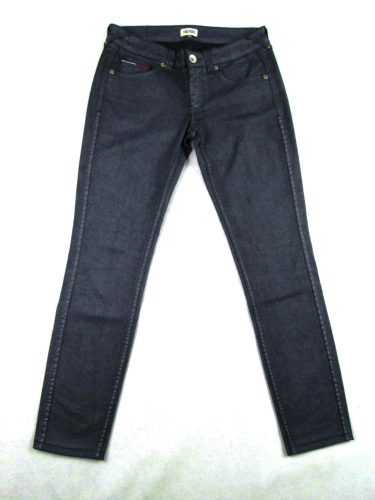 ÚJ! TOMMY HILFIGER SOPHIE SKINNY NŐI (S - W27 / L32) EZÜST SZÜRKE SZTRECCSES FARMER
