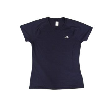   THE NORTH FACE RUGALMAS RÖVID UJJÚ NŐI (M) SÖTÉTLILA LÉLEGZŐ SPORT FELSŐ