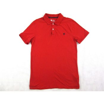   TIMBERLAND SPORTOS ELEGÁNS PIROS RÖVID UJJÚ FÉRFI (M) GALLÉROS PÓLÓ