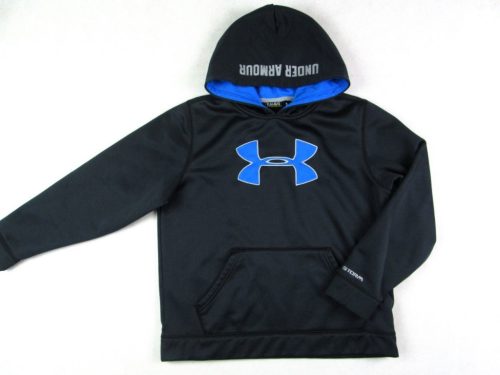 UNDER ARMOUR (KAMASZ / GYEREK) FEKETE-KÉK KAPUCNIS SPORT PULÓVER