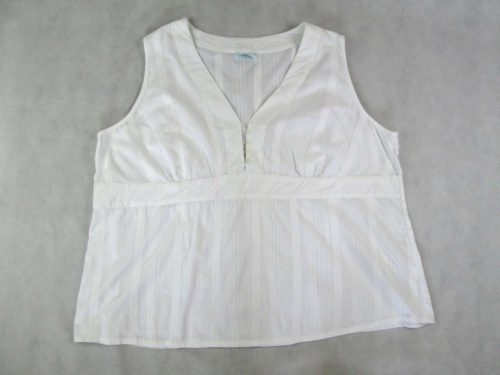 ULLA POPKEN ELEGÁNS CSINOS UJJATLAN NŐI (3XL / 4XL) FEHÉR KÖNNYED FELSŐ