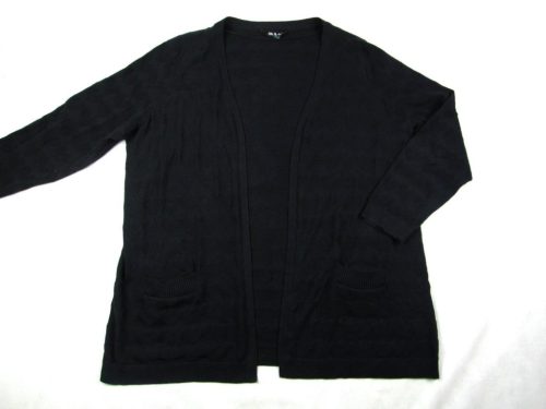 ULLA POPKEN ELEGÁNS HOSSZÚ UJJÚ NŐI (2XL / 3XL) FEKETE KÖNNYED KARDIGÁN