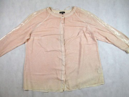 ULLA POPKEN ELEGÁNS HOSSZÚ UJJÚ NŐI (2XL / 3XL) HALVÁNY BARACK SZÍNŰ KÖNNYED KIS FELSŐ