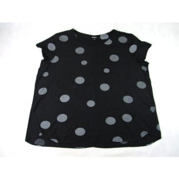   ULLA POPKEN ELEGÁNS RÖVID UJJÚ NŐI (3XL / 4XL) FEKETE KÖNNYED FELSŐ