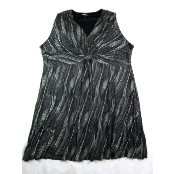   ULLA POPKEN NŐI (4XL / 5XL) SZÜRKE RUGALMAS ANYAGÚ KÖNNYED RUHA