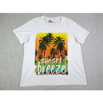   ULLA POPKEN RUGALMAS ANYAGÚ RÖVID UJJÚ NŐI (2XL / 3XL) FEHÉR PÓLÓ FELSŐ