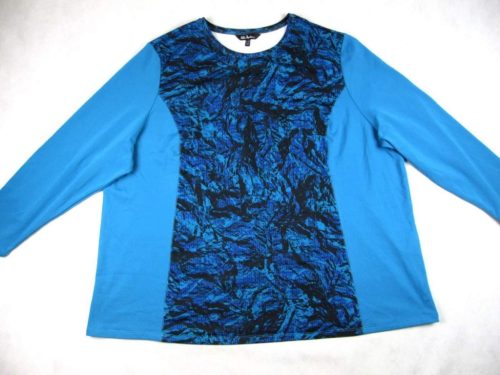 ULLA POPKEN SPORT HOSSZÚ UJJÚ NŐI (4XL / 5XL) KÉK RUGALMAS SPORT FELSŐ