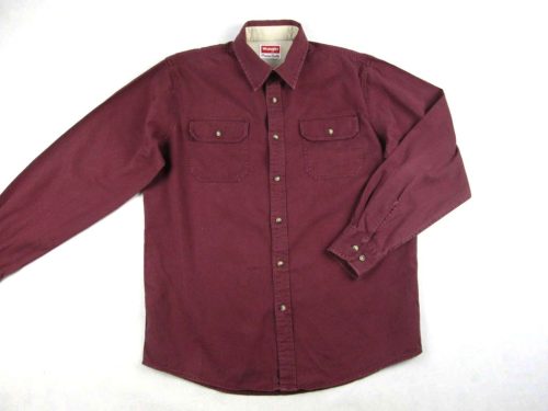 WRANGLER FÉRFI (M / L) BORDÓ ELEGÁNS HOSSZÚ UJJÚ ING