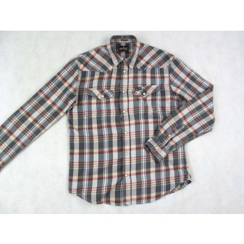   WRANGLER FÉRFI (S) ELEGÁNS BÉZS-SZÜRKE KOCKÁS HOSSZÚ UJJÚ ING