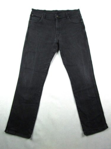 WRANGLER FÉRFI (XL - W38 / L34) SÖTÉTSZÜRKE SZTRECCSES FARMERNADRÁG