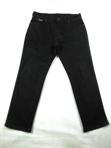 ÚJ! WRANGLER FÉRFI (L - W34 / L30) FEKETE FARMERNADRÁG